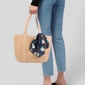 Stylish Tan Tote Bag with Scarf